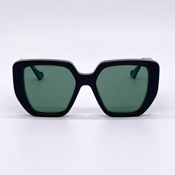 NEW GUCCI GG0956S 001 BLACK GREEN WOMEN’S GUCCI SUNGLASSES NEW COLLECTION - Picture 2 of 13